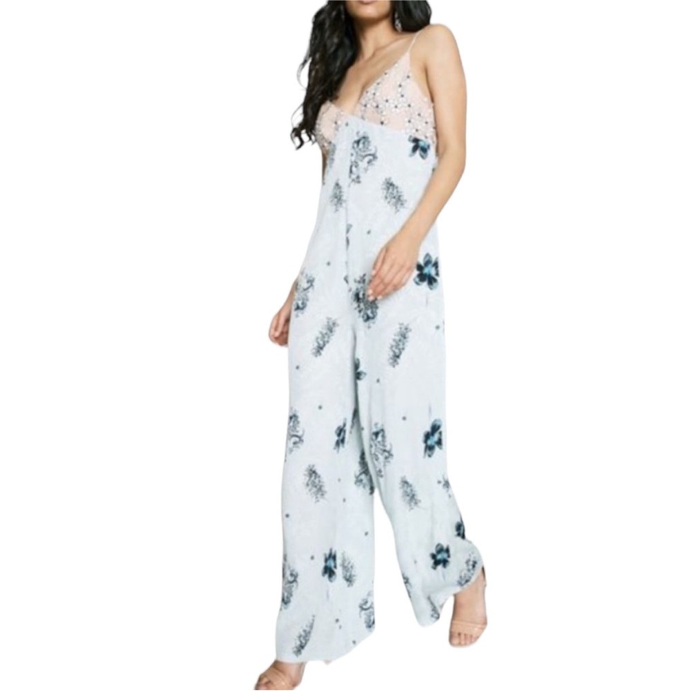 Topshop Floral Print Jumpsuit Women’s Size US 6 NWT